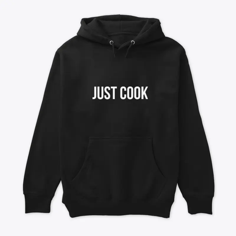 Just Cook Black with White Letters